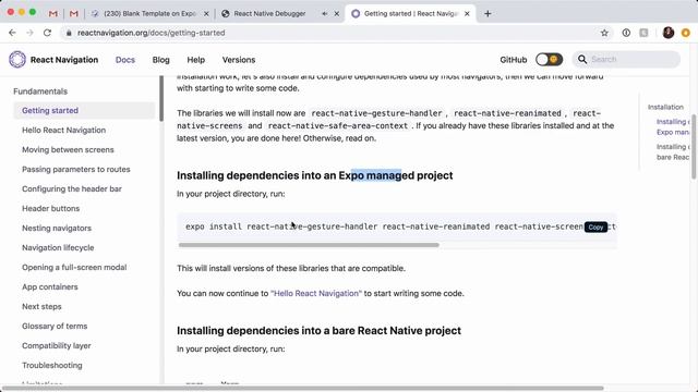 Installing Library and Dependencies | Master React Navigation v5 смотреть онлайн