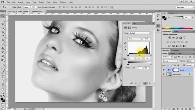 PS Как сделать черно-белое фото в Фотошоп смотреть онлайн