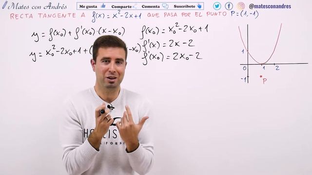 ? Ecuación de la RECTA TANGENTE a una curva desde un PUNTO EXTERIOR смотреть онлайн