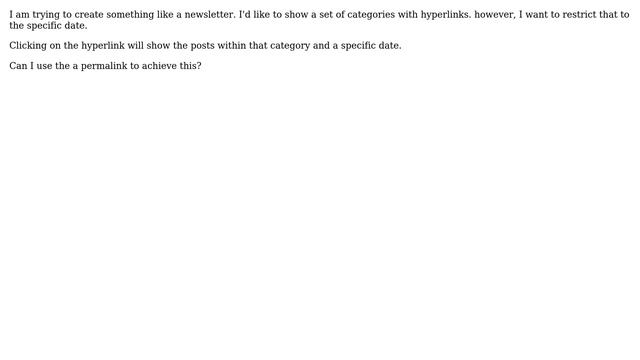 Wordpress: url for posts for a date within a category смотреть онлайн