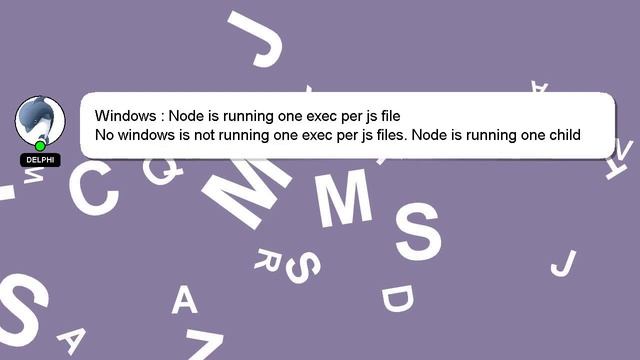 Windows : Node is running one exec per js file смотреть онлайн