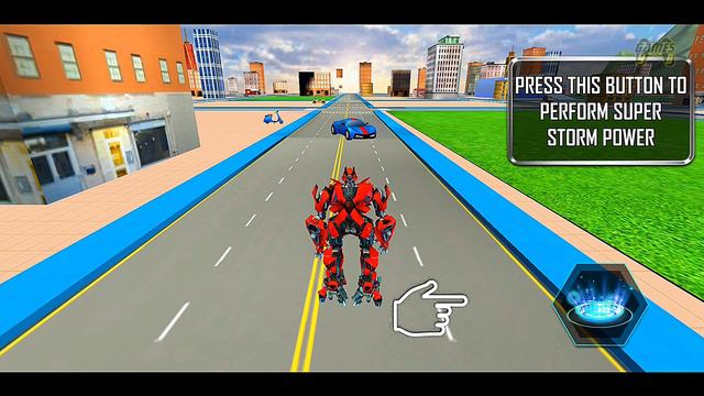 Air Jet Robot Transformation Game 2023: Red Bumblebee Multi Transform - Android iOS Gameplay смотреть онлайн