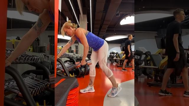 HFT4. Д3. Разгибания с гантелью в наклоне 10*10