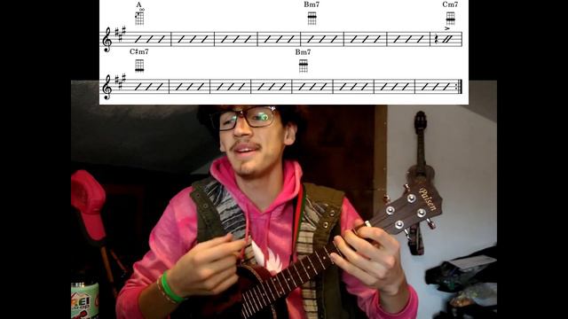 Omar Apollo - Evergreen 'ukulele tutorial смотреть онлайн