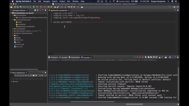 Start Spring Boot Application on Different Port Number смотреть онлайн