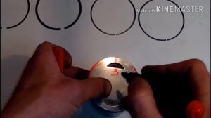 Доработка поршня. Установка колец. Двигатель 169FMM.