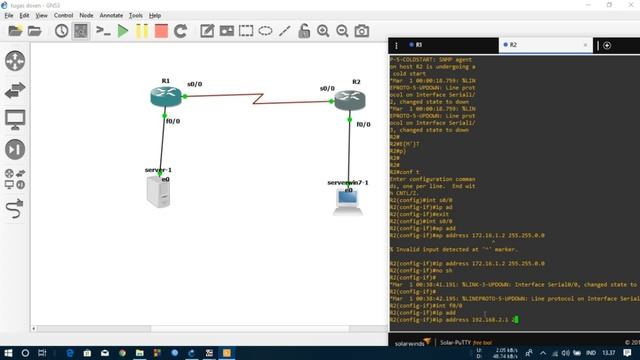 sharing file samba dengan gns3 (1 server 2 router 1 client) смотреть онлайн