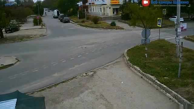 Перекрёсток в Щёлкино, 21.10.2016 - time-lapse с камеры 2 смотреть онлайн