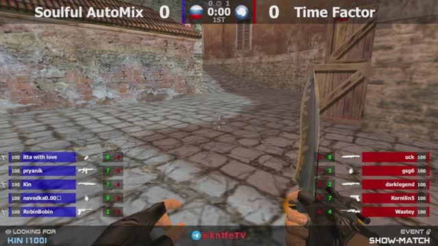 Шоу-Матч по CS 1.6 [Time Factor -vs- Душевный AutoMix] 2map @kn1feTV