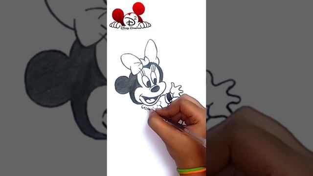 How To Draw Cute Little Minnie Mouse with Flowers - Minnie Mouse | Disney Drawing | Minnie Drawing смотреть онлайн