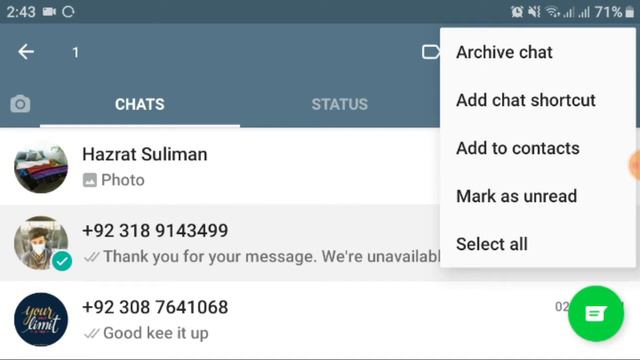 How to Hide chat in whatsapp business | Whatsapp business hide someone chat in Mobile смотреть онлайн