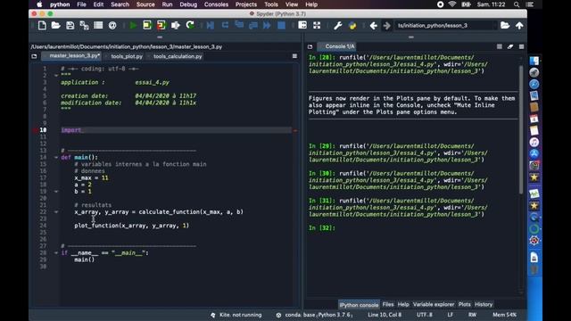 Autopscience/Python - 3. Retour sur les fonctions, tracé de figures et bibliothèques personelles смотреть онлайн