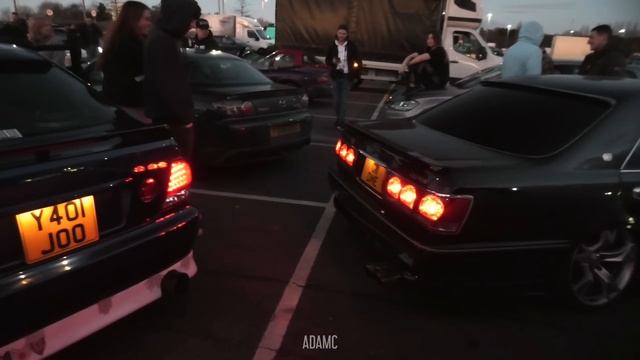 500hp Toyota Chaser SENDS IT in front of me Leaving a Car Meet! смотреть онлайн