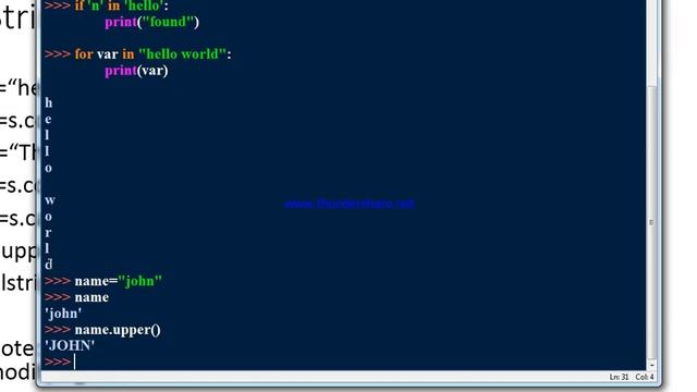 9. Strings in Python, Python Tamil tutorial смотреть онлайн