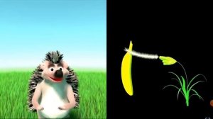 ёжик по травке бежит и хохочет