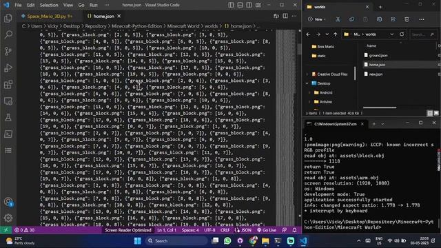 Minecraft || Space Mario || Ursina Engine || Games written in Python Language || #imvickykumar999 смотреть онлайн