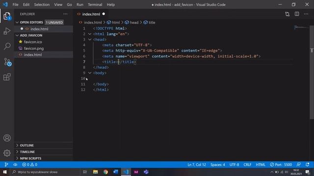 How to add a favicon (icon) to your Website in HTML смотреть онлайн