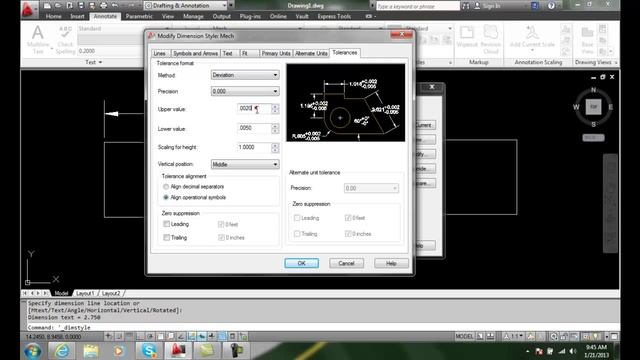 AutoCAD II 19-5 Deviation Tolerance Method смотреть онлайн