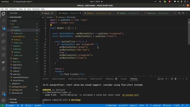 TASK TRACKER WEB APPLICATION WITH REACT | PART 4 смотреть онлайн