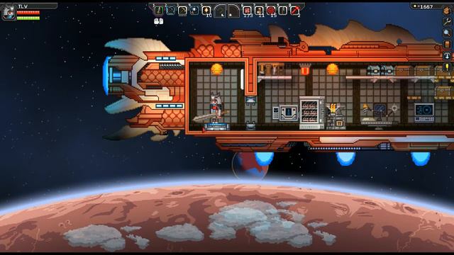 Starbound - Episode 44 : New instrument. Female mic. 4 instruments now. Flying into the sky. смотреть онлайн