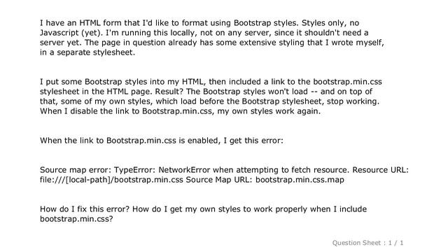HTML : "Source map error: TypeError: NetworkError when attempting to fetch resource." on LOCAL page смотреть онлайн