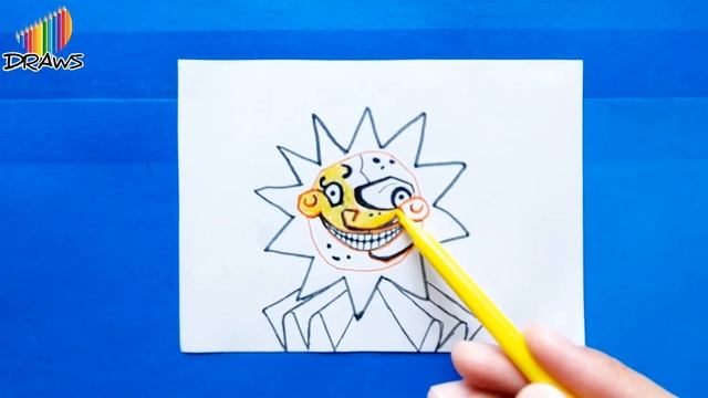 Как нарисовать аниматроник солнце/how to draw an animatronic sun смотреть онлайн