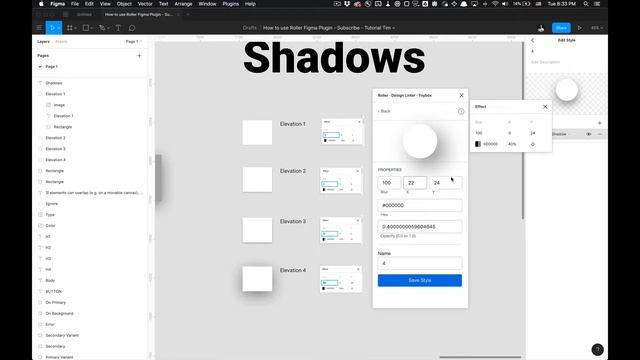 How to use the Roller Figma Plugin - Linting Shadows смотреть онлайн