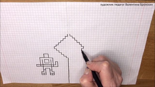 Как рисовать по клеточкам | Спорт ||Легко | Рисование для детей 10+ #спорт #поклеточкам #майнкрафт смотреть онлайн