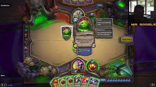 Hearthstone Naxxramas: Grobbulus Kill [Construct Quarter 2nd Boss] смотреть онлайн