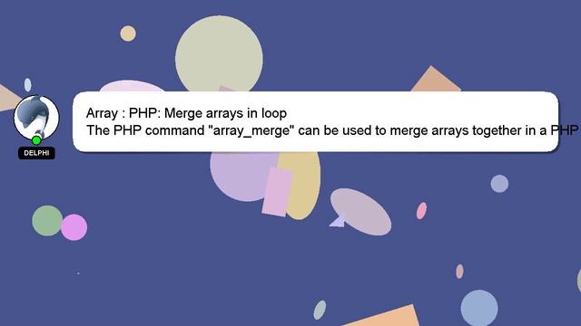 Array : PHP: Merge arrays in loop смотреть онлайн