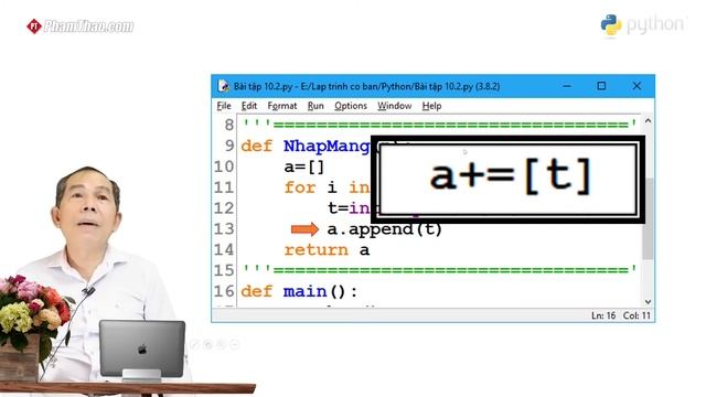 Lập trình Python cơ bản 10: Mảng 1 chiều - List P. 1 - thầy Phạm Đức Thành смотреть онлайн