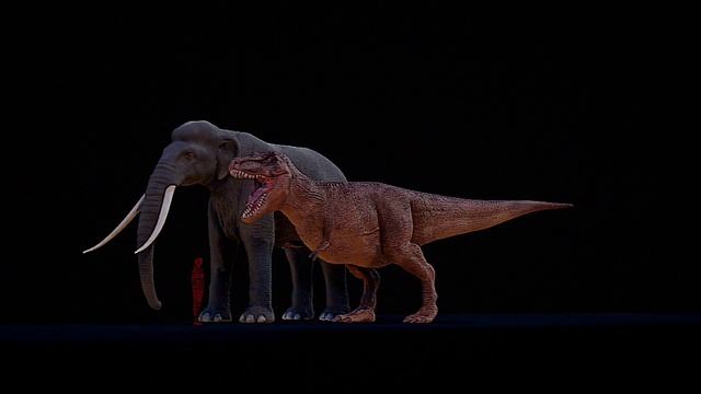 Tyrannosaurus Rex Vs Palaeoloxodon Namadicus (biggest Elephant Ever) Size Comparison