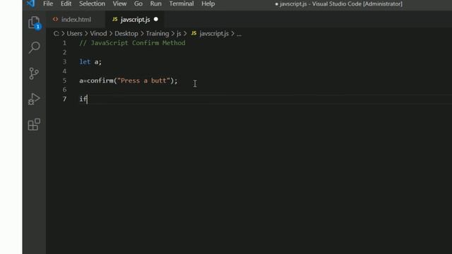 JavaScript Confirm Method | Hindi смотреть онлайн