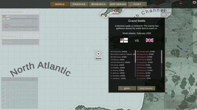 Вот это поворот! Кампания Ultimate Admiral: Dreadnoughts 1920 год! (Часть 2)