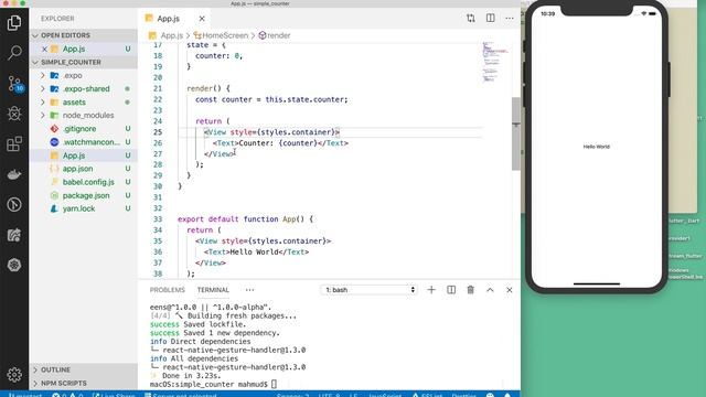 React Native for Beginners | Counter App With Floating Button and Navigation смотреть онлайн
