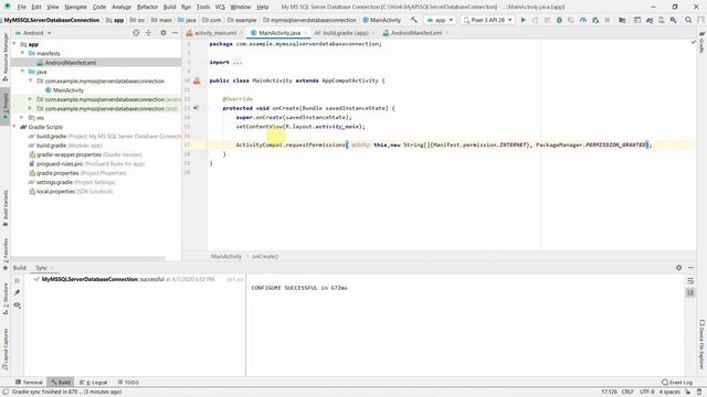 How to connect to MS SQL Server database from your Android App? - complete steps смотреть онлайн