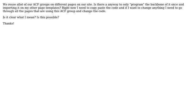 Wordpress: Importing ACF code in other page templates смотреть онлайн