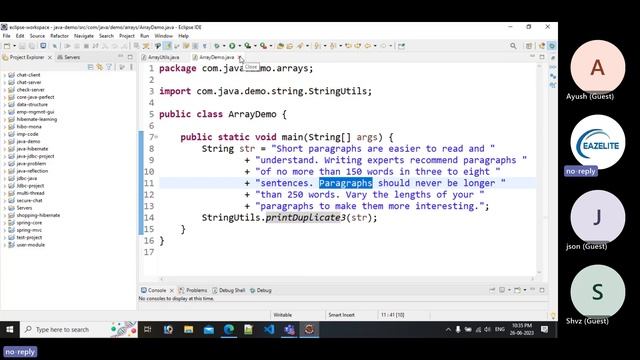 Java Industrial Training | String Utils | Remove Duplicates | Find frequency | Immutability смотреть онлайн