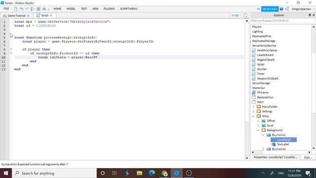How to make a buy coins with robux script in roblox studio! (Arsenal Tutorial) смотреть онлайн