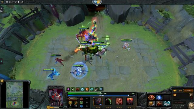 Дота 2.Кастомная игра жизнь на арене.Королева пауков. смотреть онлайн