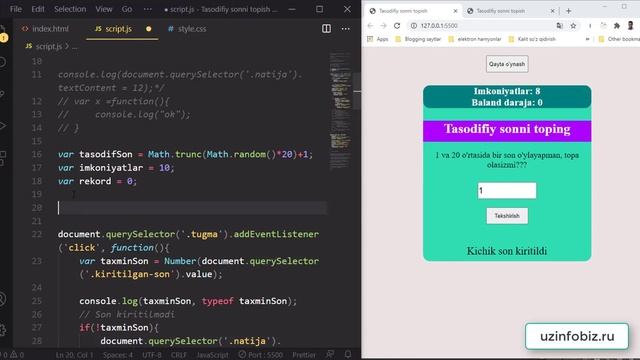 10. Javascript dasturlash tili da yozilga kodlari Refactor qilish. Tuzilishii o'zgartirish. смотреть онлайн