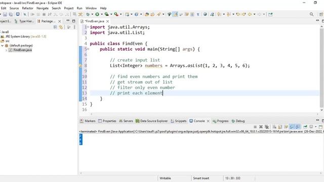 Find Even Numbers From List Using Java8 смотреть онлайн