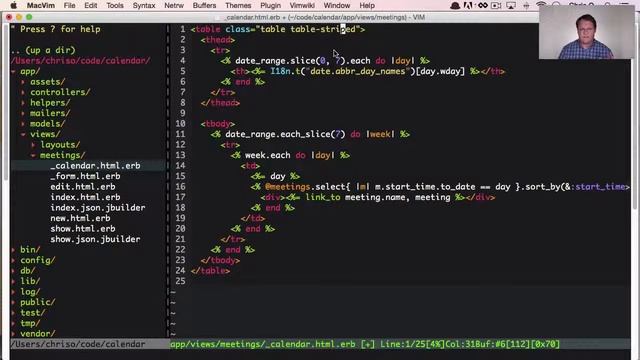 Simple Calendar Rubygem: Finding a balance between Ruby and ERB смотреть онлайн