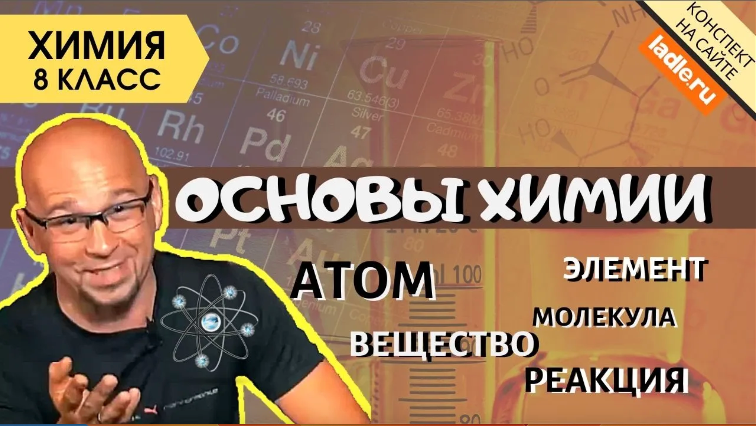 Основы химии. Атом, молекула. Общая Химия 8 класс. Химические реакции. Химический элемент