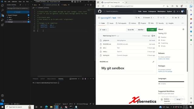 How to commit and push in git using visual studio code смотреть онлайн