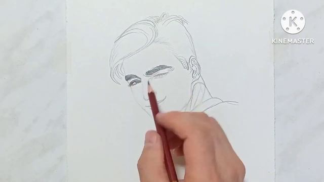 как рисовать портрет парня#art #рисование#Tim's vlog смотреть онлайн