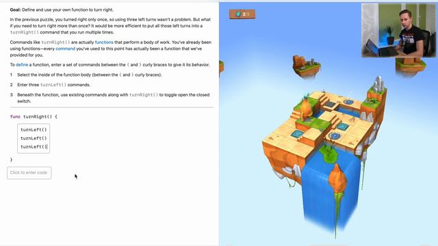 Swift Playgrounds на русском, function 1-2 Creating a New Function смотреть онлайн