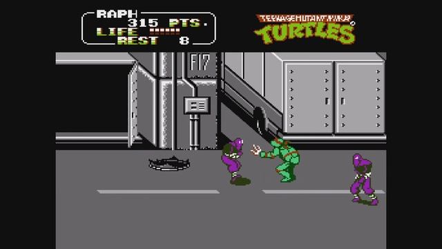 Teenage Mutant Ninja Turtles: The Cowabunga Collection - TMNT The Arcade Game (NES) смотреть онлайн