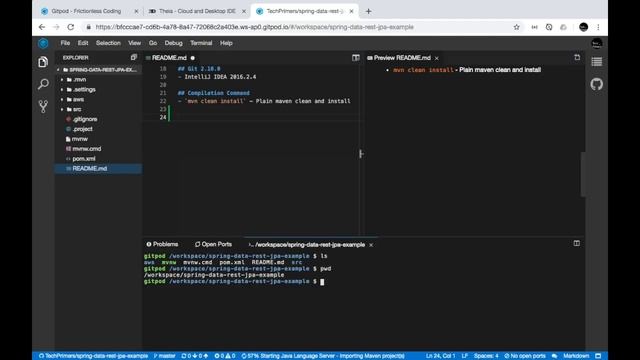 GitPod | Web IDE for Github | Productivity | Tech Primers смотреть онлайн
