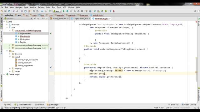 Android Login/Register App using Volley -05- Code and Test User Login смотреть онлайн